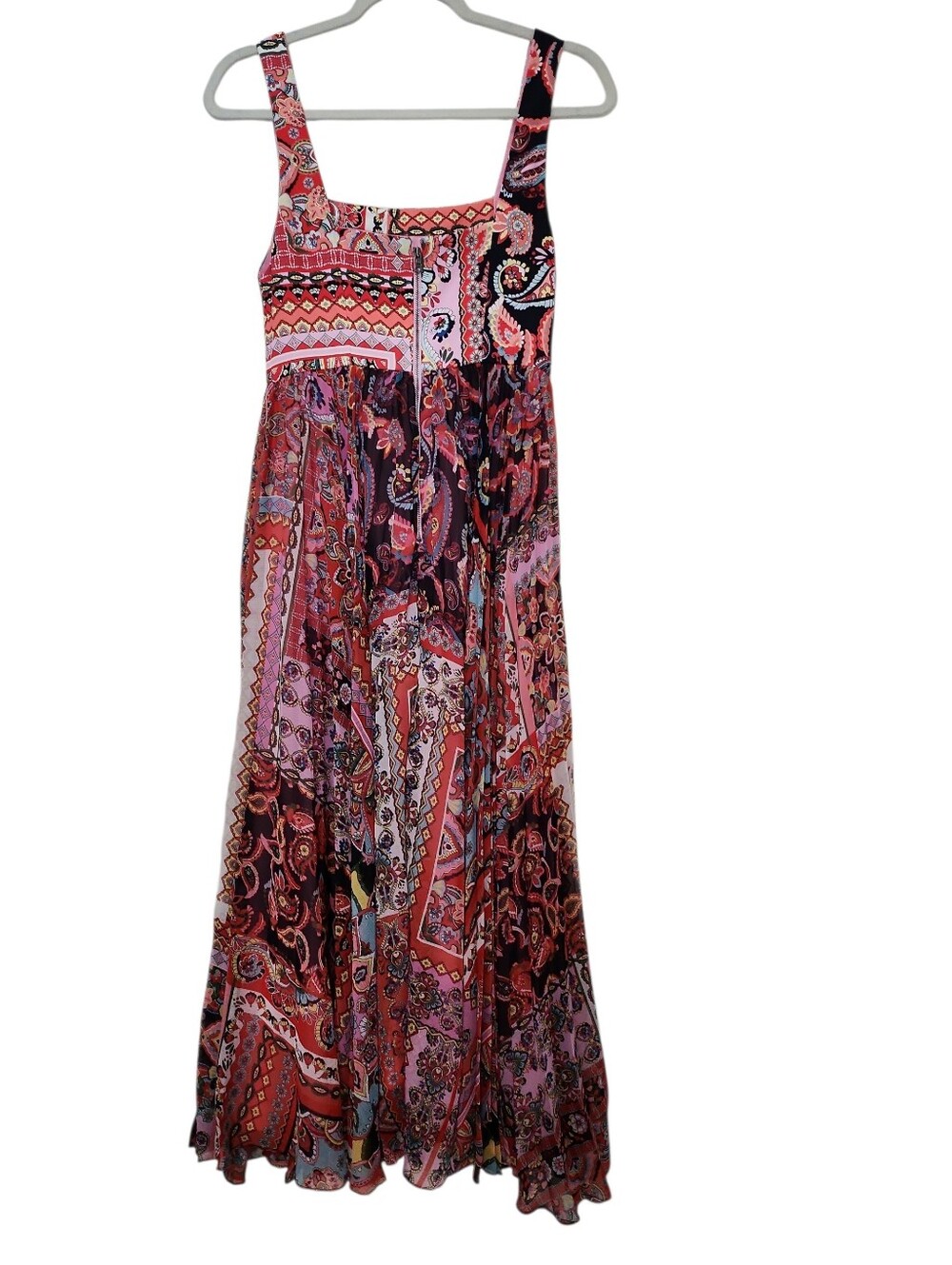 Alice + Olivia Deonna Pleated Tie-waist Wedding Guest Dress Sz 4 - Picture 7 of 16